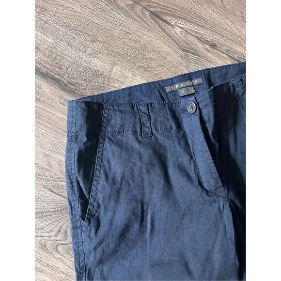 Theory Women’s Linen Blend Cargo Straight leg Pants size 4 - Picture 4 of 8